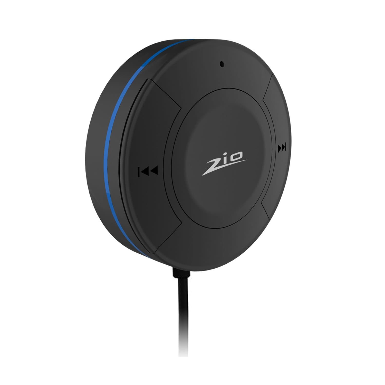 Zio Bluetooth 4.1 Hands-Free Car Kit Bluetooth Audio Music Receiver Adapter with Built-in Mic/3.5mm Aux Cable/USB Charging Cable/3M Adhesive Base for Smartphones (Black)