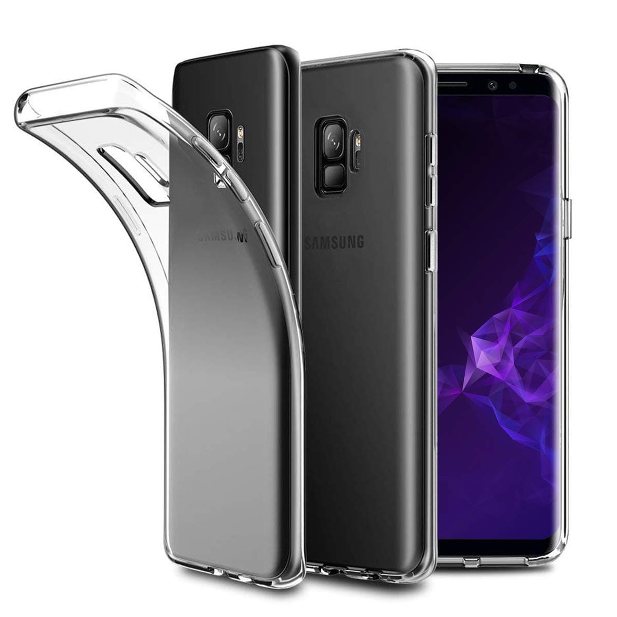 Alaxy Phone Case Compatible with Galaxy S9 Cases, Crystal Clear Soft TPU Skin Ultra-Thin [Slim Fit] Transparent Flexible Premium Cover [Wireless Charger Compatible] 071