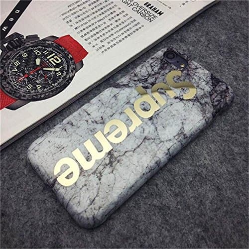 Supreme Marble iPhone 7 &amp; iPhone 8 Silicone Protective Phone Case - 4.7" (White)