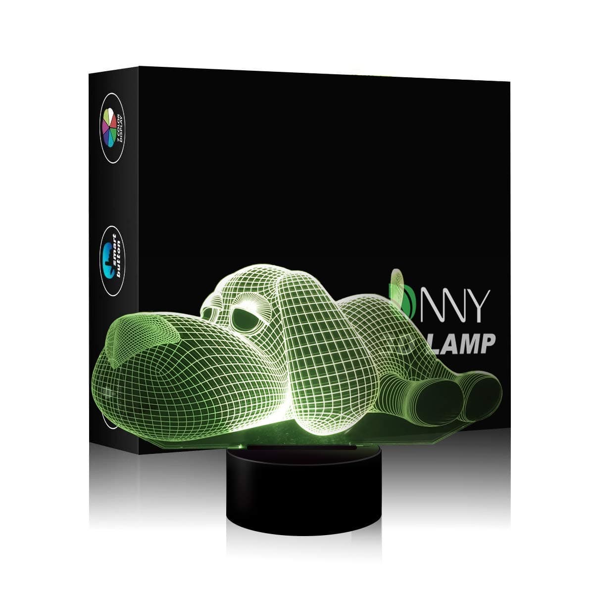 Optical Illusion Lamp Dog 3D Night Light 7 Color Touch Switch Table Lamp Living Room Battery and USB Power Floor Lamp