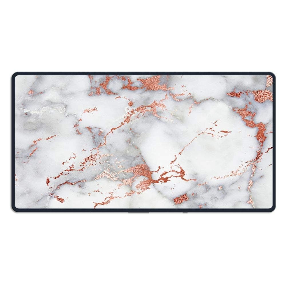 Large Rose Gold Marble Gaming Mouse Pad Custom Design Mouse Mat Extended XXL Size for Desk,Laptop,Keyboard & More