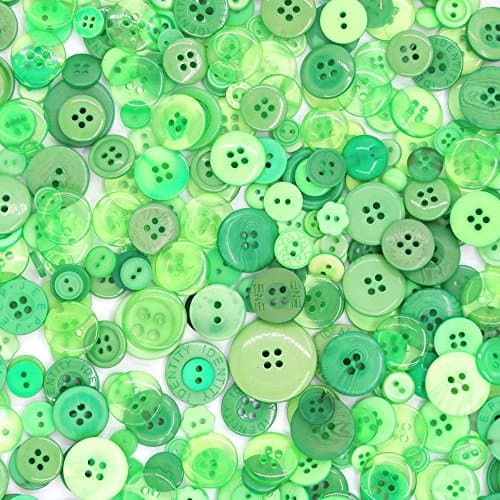 600-700Pcs Green Buttons for Crafts Button Green Assorted Size Green Craft Buttons Bulk for Crafting DIY