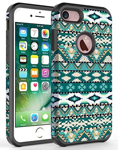 iPhone 7 Case, iPhone 6 / 6S Case (4.7'), Hasting [Drop Protection] Dual Layer Graphic Hard Hybird Slim Defender Armor Protector Cover for iPhone 7 (Aztec)