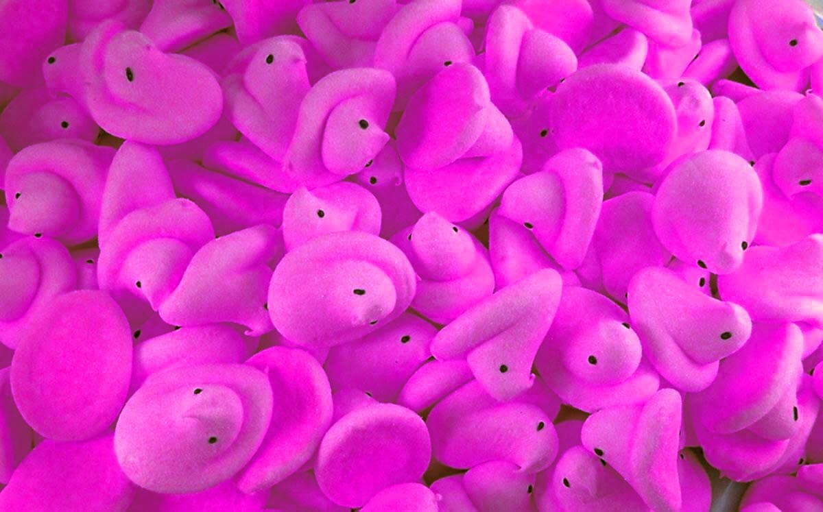 Bulk Peeps Chick Marshmallow Candy, 6.6 lb Box (Pink)