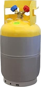 Mastercool (62010) Gray/Yellow Refrigerant Recovery Tank - 30 lb. Capacity