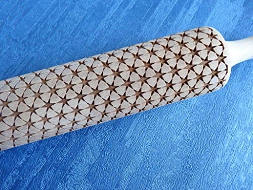 GEOMETRIC STARS rolling pin and cookie cutter