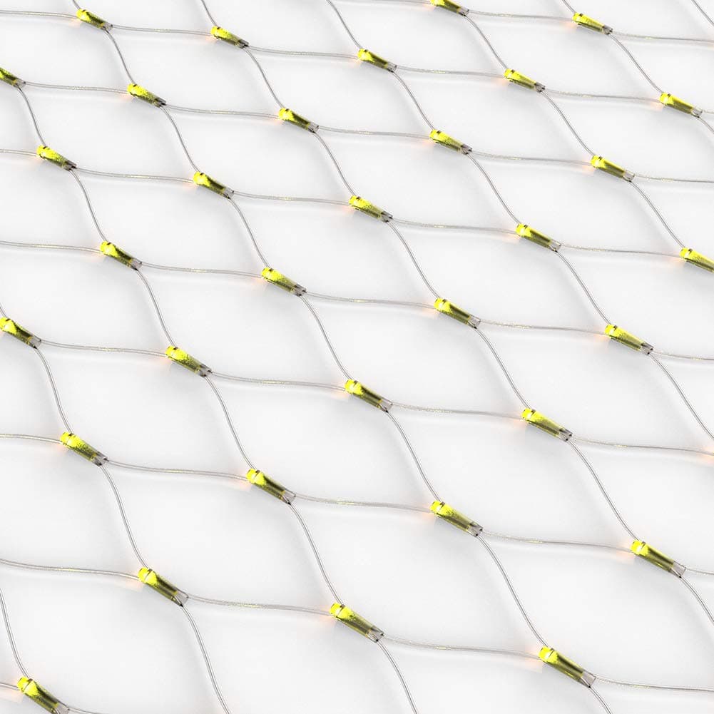 LED Net Light Warm White Low Voltage Transformer Waterproof IP44 Indoor & Outdoor Fairy Starry Lights Garden Patio Party Valentine's Day Wedding Christmas Tree Outdoor Decoration Bedroom by Gresonic (Warm White, 160 LED)