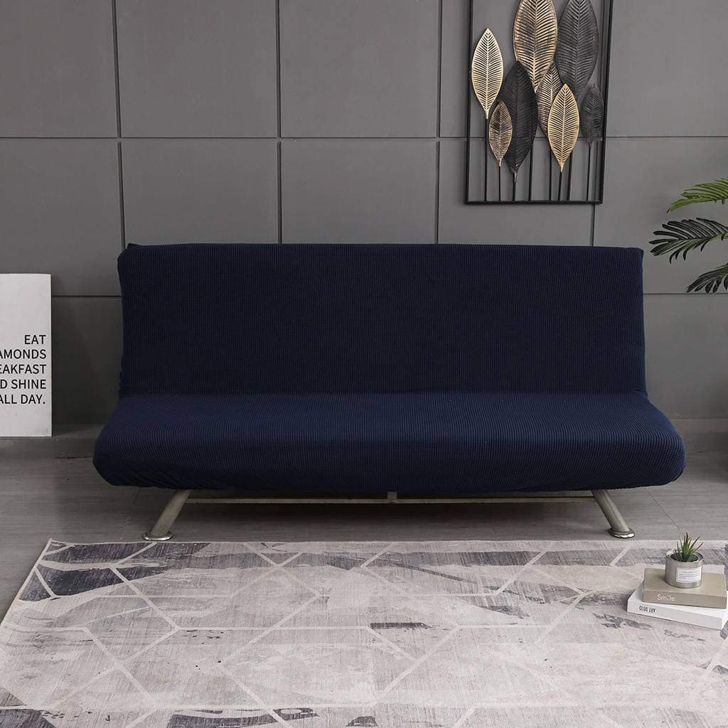 Stretch Elastic Sofa Slipcover for Sofa Bed,Elastic Couch Cover Sofa Cover for Armless Sofas Anti Scratch Spandex Sofa Cover-120-150cm(47-59inch)-A