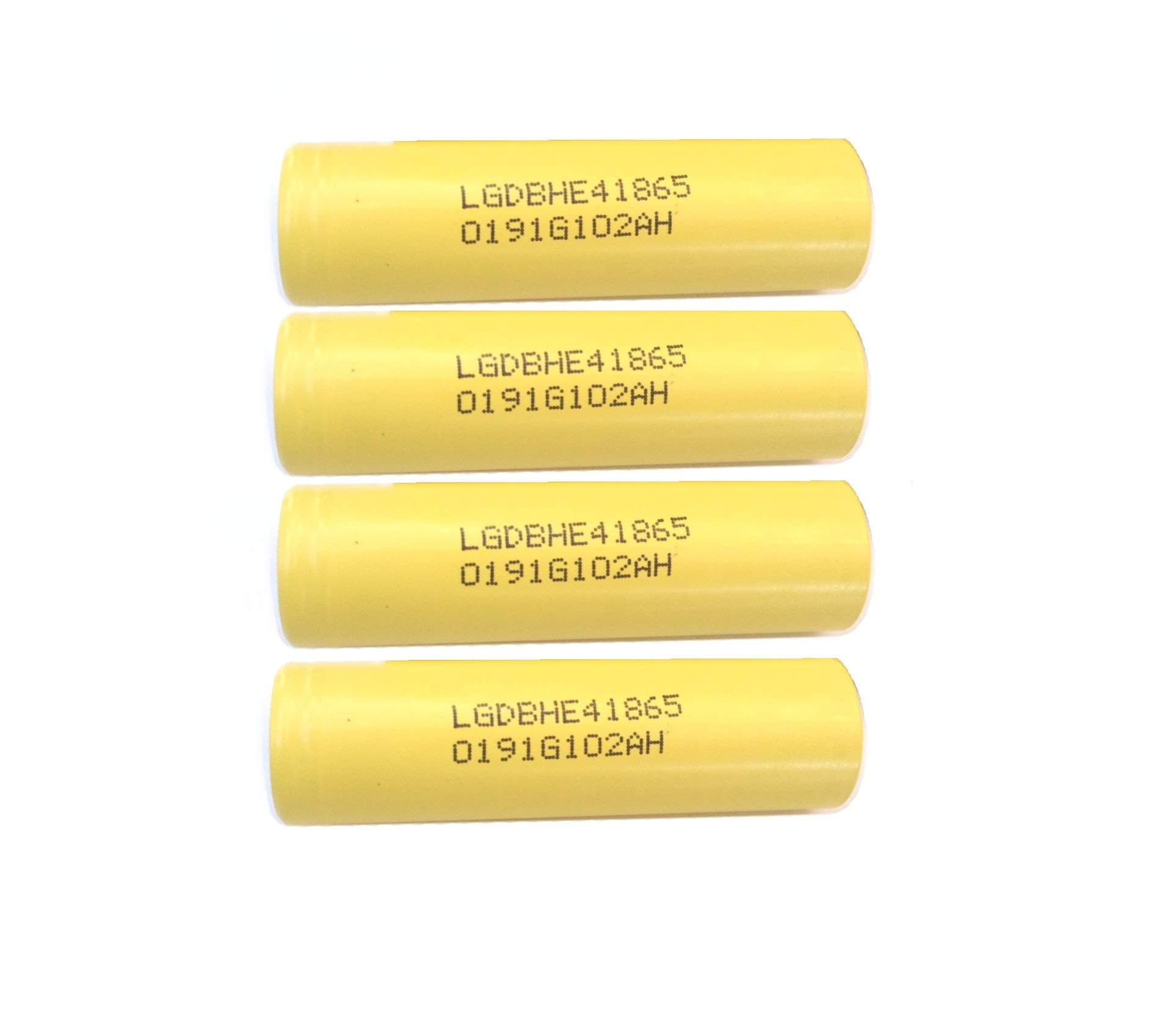 4pcs Authentic HE4 2500mAh 3.7v 20A Rechargeable Flat Top 18650-Battery for Flashlight
