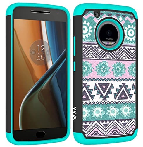 Moto G5 plus Case ,VVIA Shockproof PC & Flexible Silicone Hybrid Armour Protective Case,High Impact Defender Bumper Case for Moto X 2017 / G5 plus / X 4th Gen (Mint)
