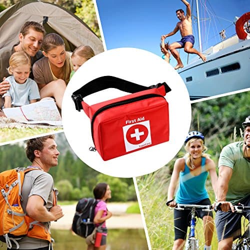 First AID KIT in Pouch Bag w/ 101 Essential Piece Home/Outdoor/Car/Camping/Hiking/Sport/School/Travel-Portable Emergency Medical Bag