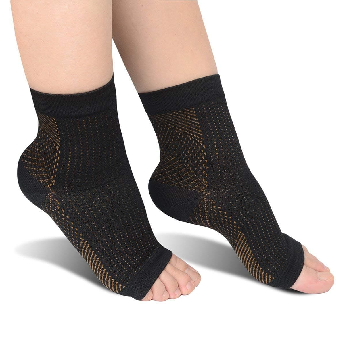 Ankle Sleeve Compression Socks for Men Women Heel Arch Support Plantar Fasciitis