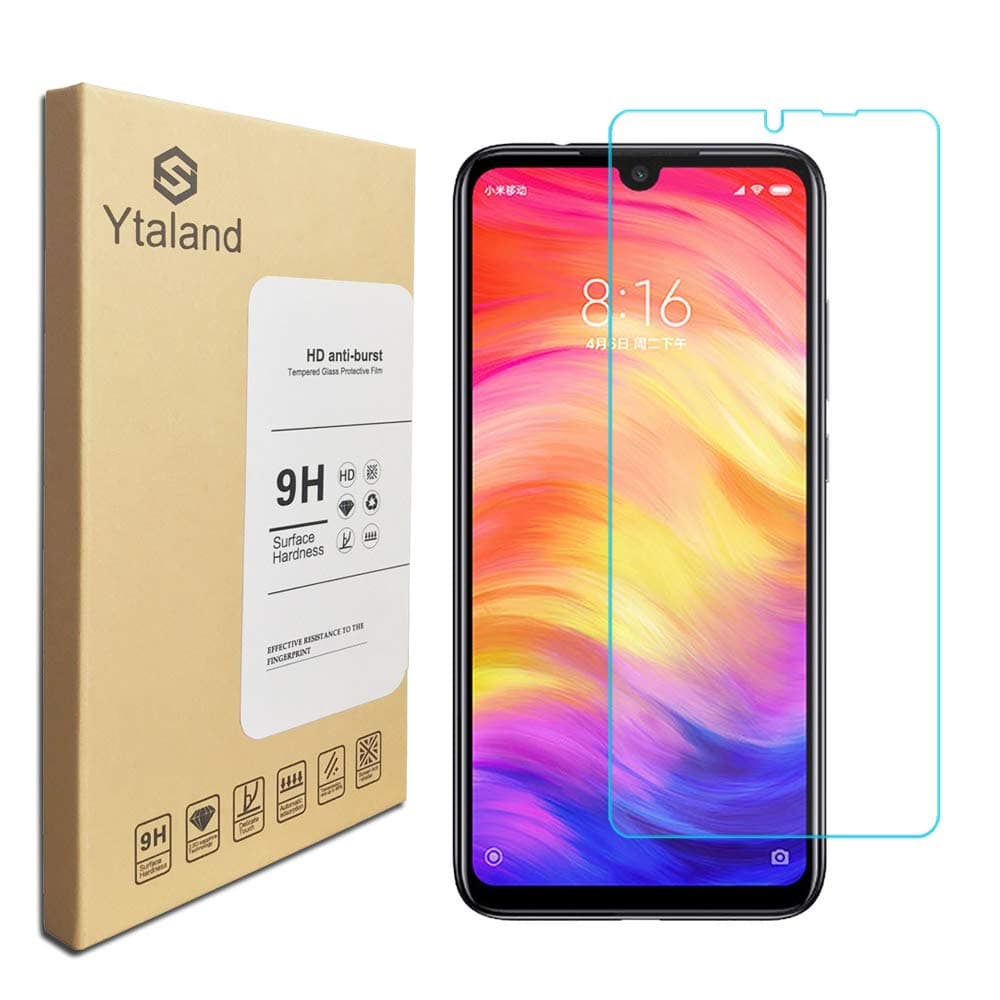 [2 Pack] Screen Protector for Xiaomi Redmi Note 7, [ Anti-Fingerprints ] [0.3mm, 2.5D] [Bubble-Free] [9H Hardness] Tempered Glass Screen Protector for Xiaomi Redmi Note 7