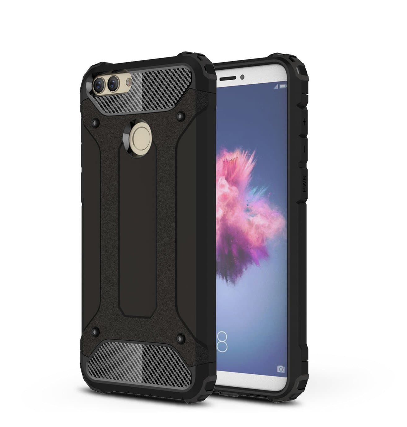 ROCKWEY For Huawei P Smart case,TPU + PC,durable,Shock-Proof,perfect match Huawei P Smart(black)