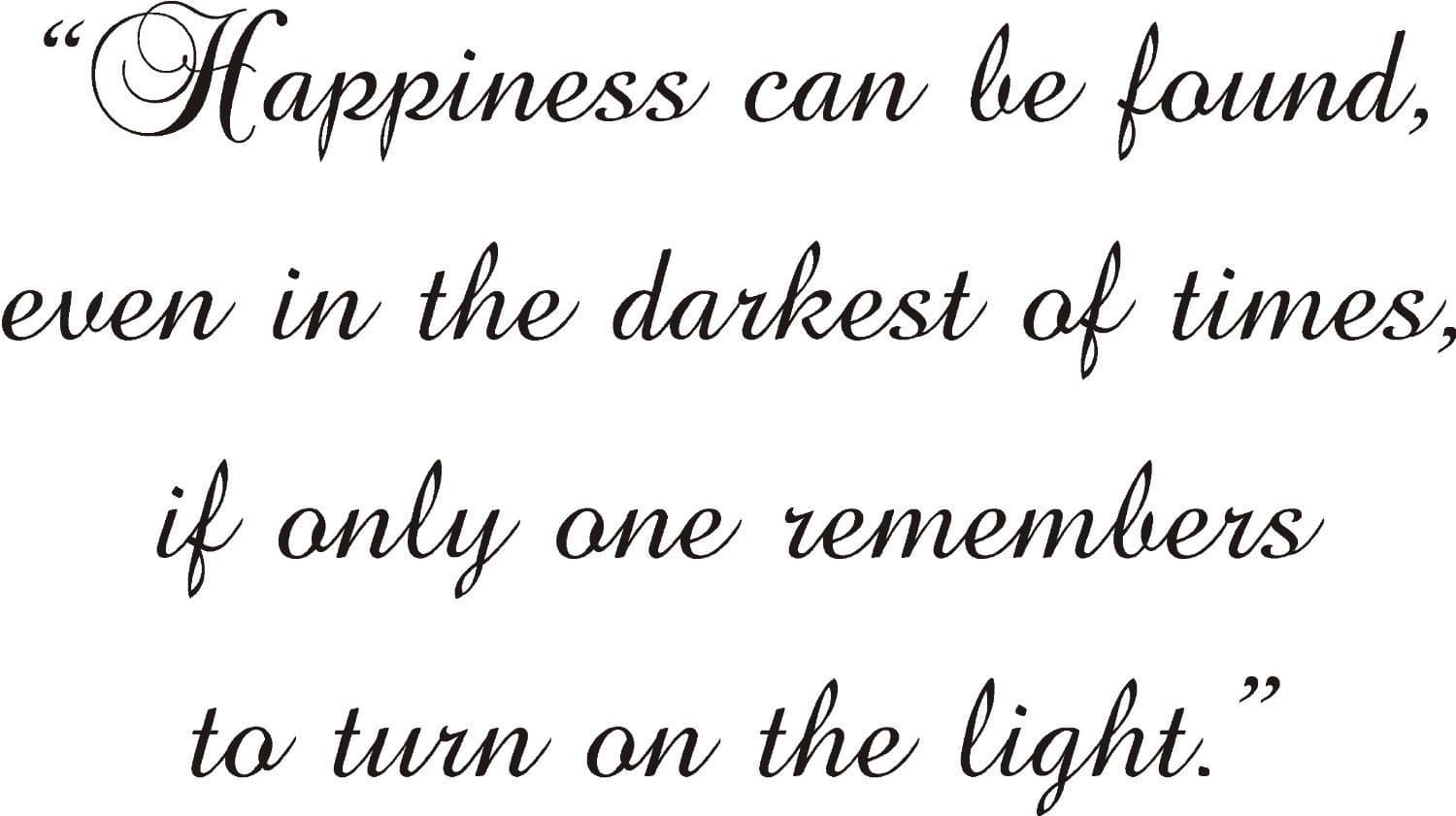 Intercoat Harry Potter HAPPINESS BROCK SCRIPT Vinyl wall quote sticker. FILM ADULT (BLACK, MEDIUM 90x45CM)