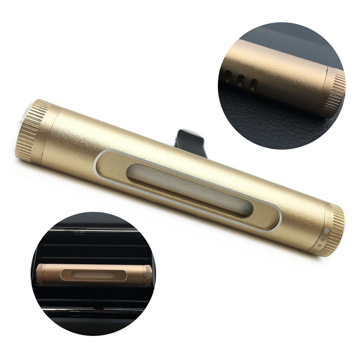 JIANFA Car Air Freshener Car Diffuser Perfume Solid Air Purifier with 4 Blank Sponge Sticks DIY Your Favorite Perfume, car Essential Oils for Vehicle Bedroom Office Travel & Improve Air Quality