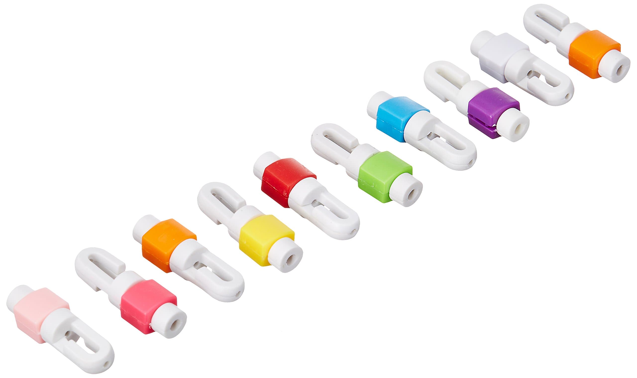 Aeoss Phone Charging Cable Protector USB Cord Protecotor Winder Cover for iPhone Samsung Headphone Cord Wires Protection Clips (Yellow) (Set of 10 Pcs)