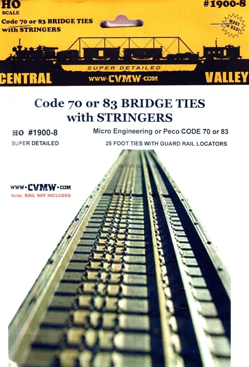 150' Bridge Details (Unpainted Plastic) -- Bridge Ties & Stringers