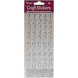 ELEGANZAOaktree Crafts Stylized Number Set, Silver, No. 66