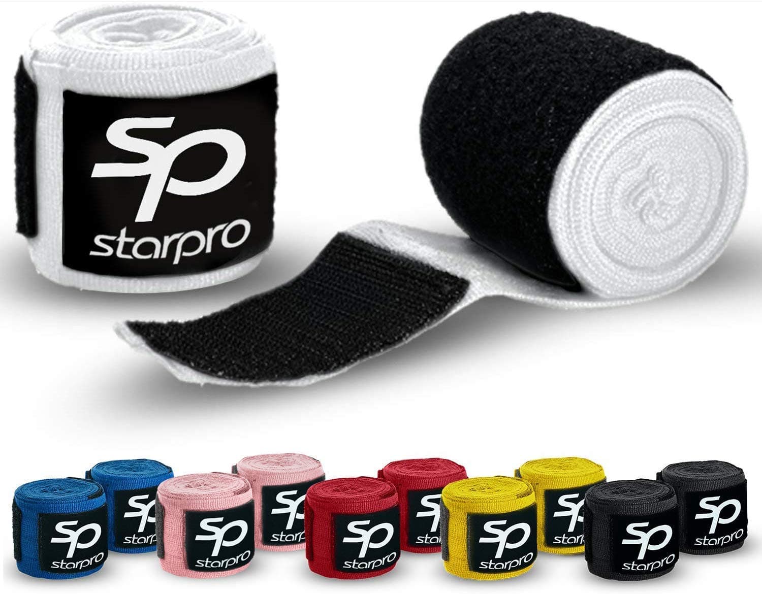 Starpro Classic Boxing Hand Wraps – Thumb Loop Strap | Traditional Wrist Wraps for Men, Women & Kids in Multiple Colours
