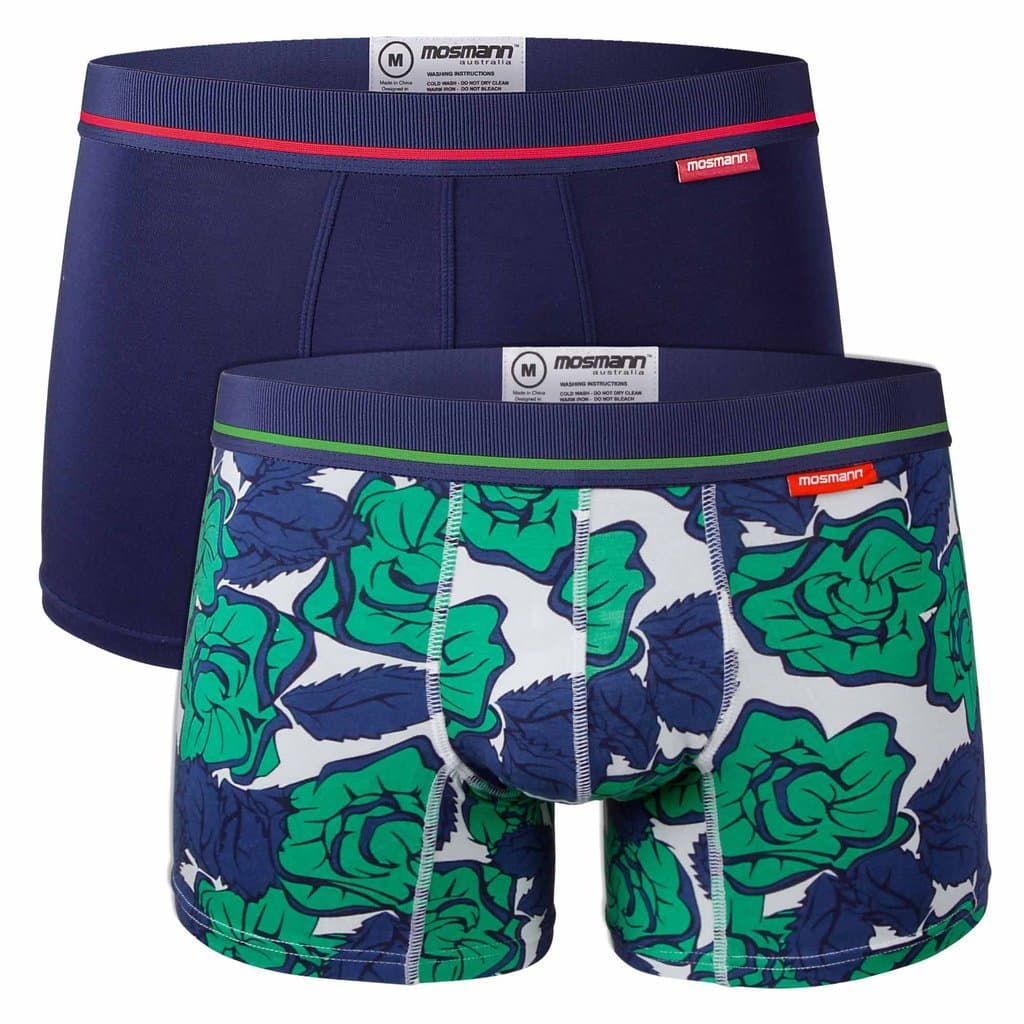 Mosmann Men's2 Pack MicroModal LUXE Boxer Briefs (Medium)