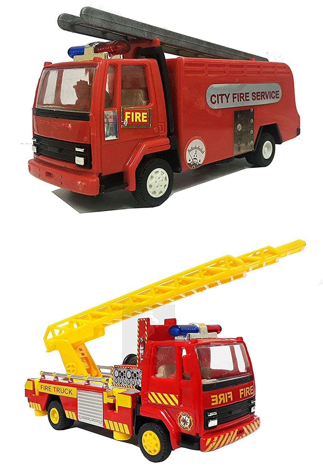 AmazHub Pull Back Combo Offer of Fire Tender with Fire Ladder (Color May Varry)