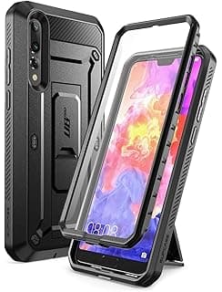 SUPCASE[Unicorn Beetle Pro] Case Designed For Huawei P20 pro Full-Body Rugged Case with Holster with built-in Screen Protector - Black