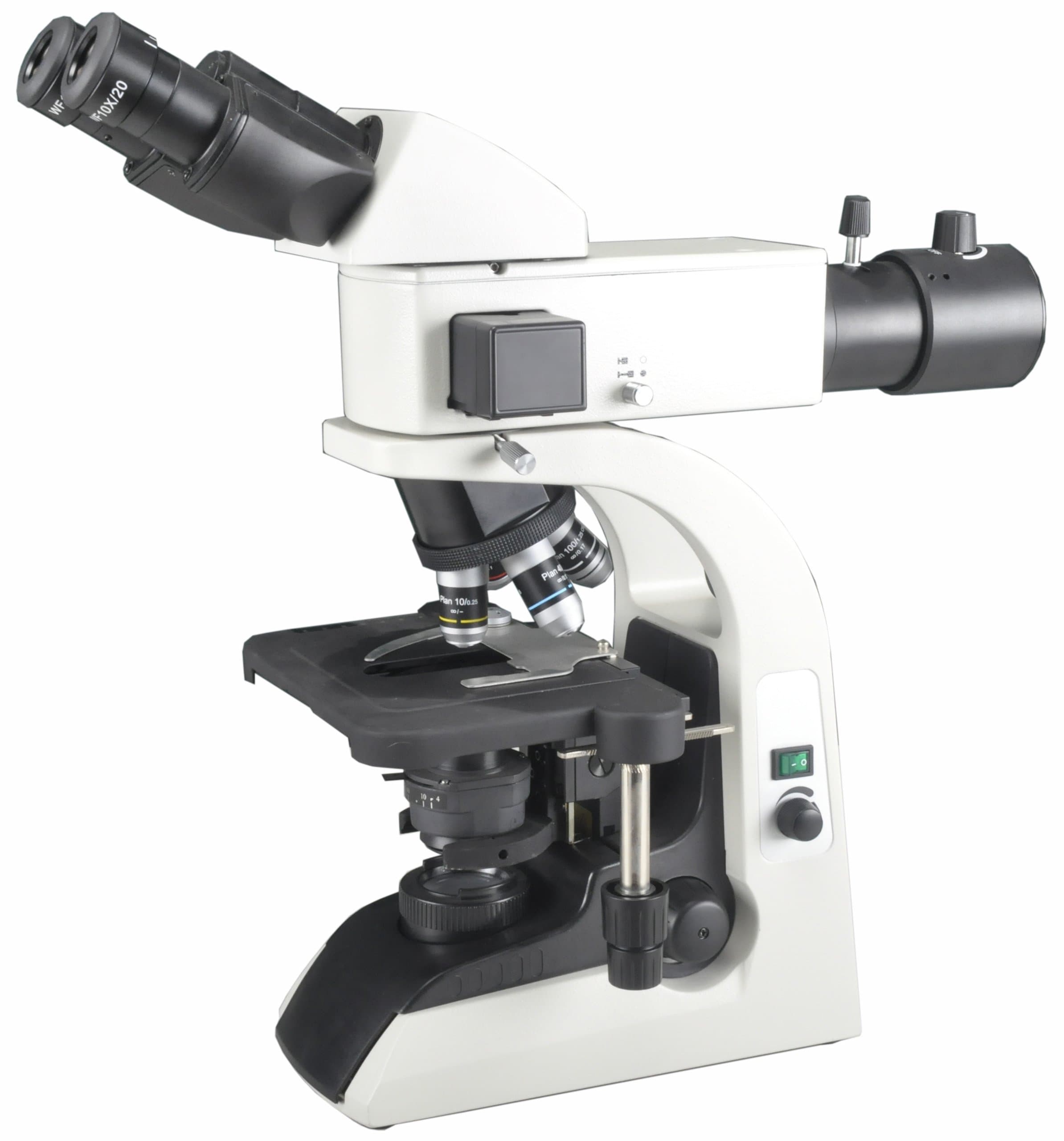 BestScope BS-2070FT (LED) Fluorescence Trinocular Compound Microscope, WF10x Eyepieces, Infinity Plan Objectives, 40x-1000x Magnification, LED Illumination, Abbe Condenser, Aperture Diaphragm, Mechanical Stage, 110V