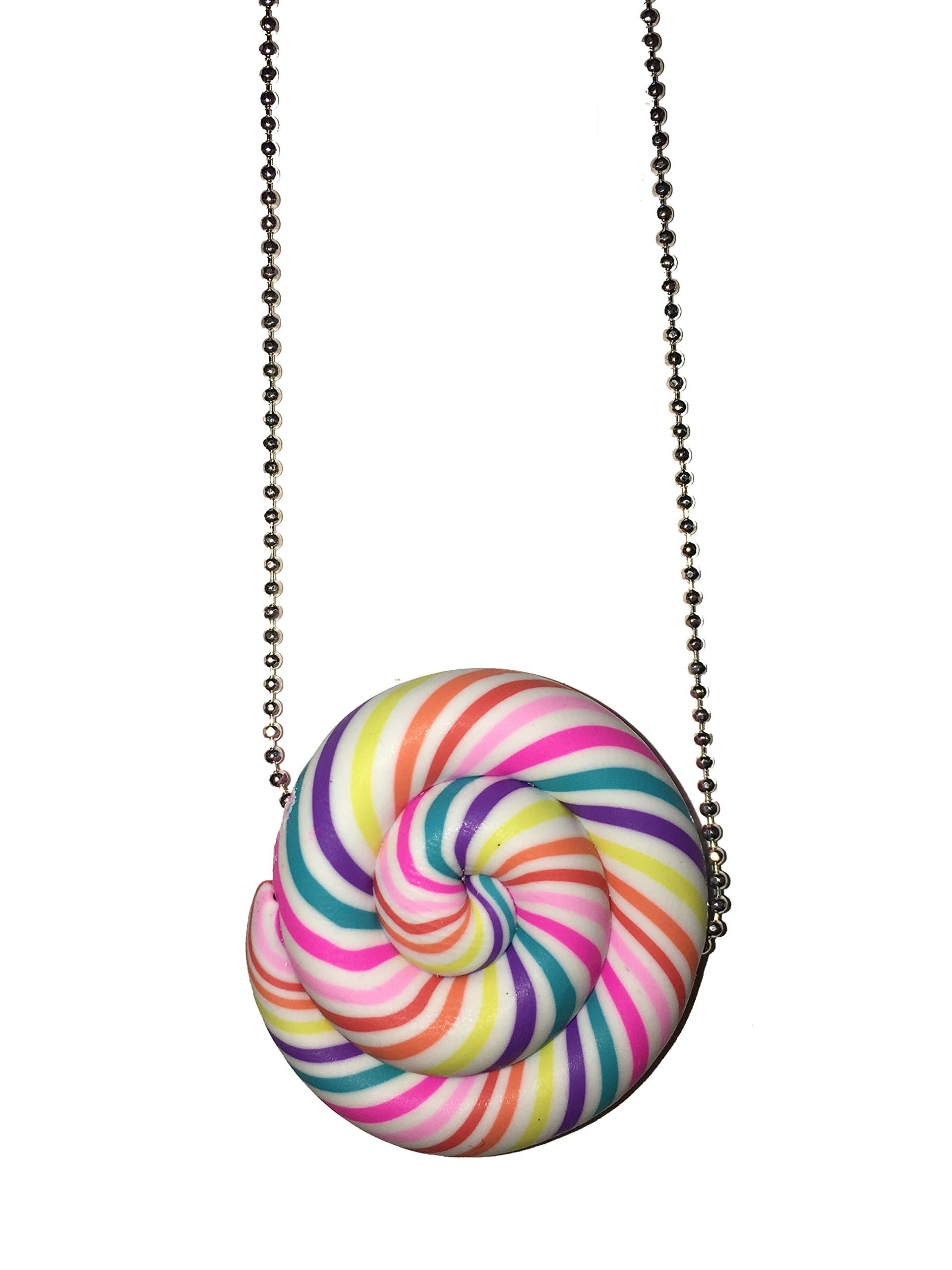 Rainbow Lollipop Swirl Necklace