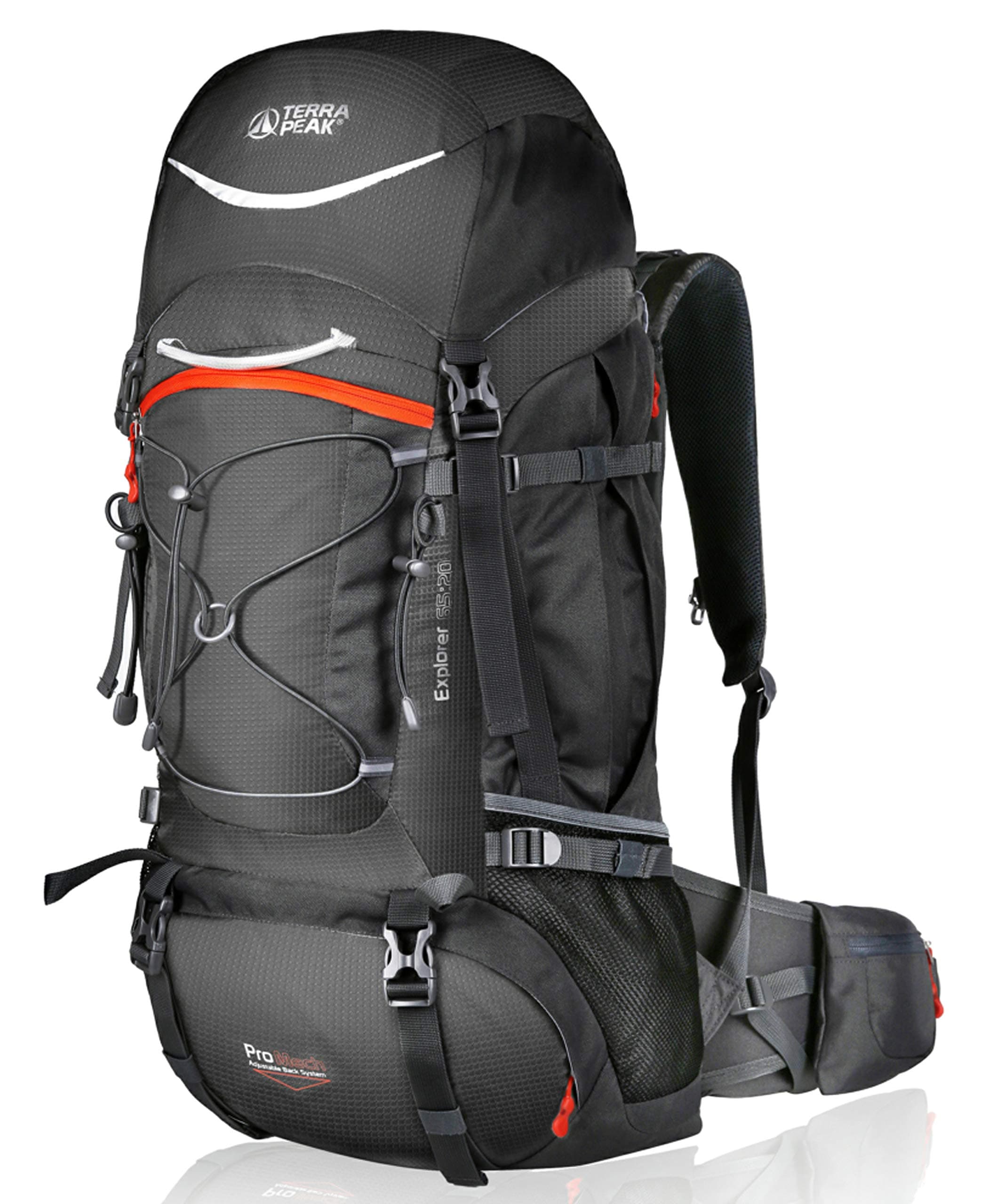 TERRA PEAK Adjustable Hiking Backpack 55L/65L/85L+20L for Men Women