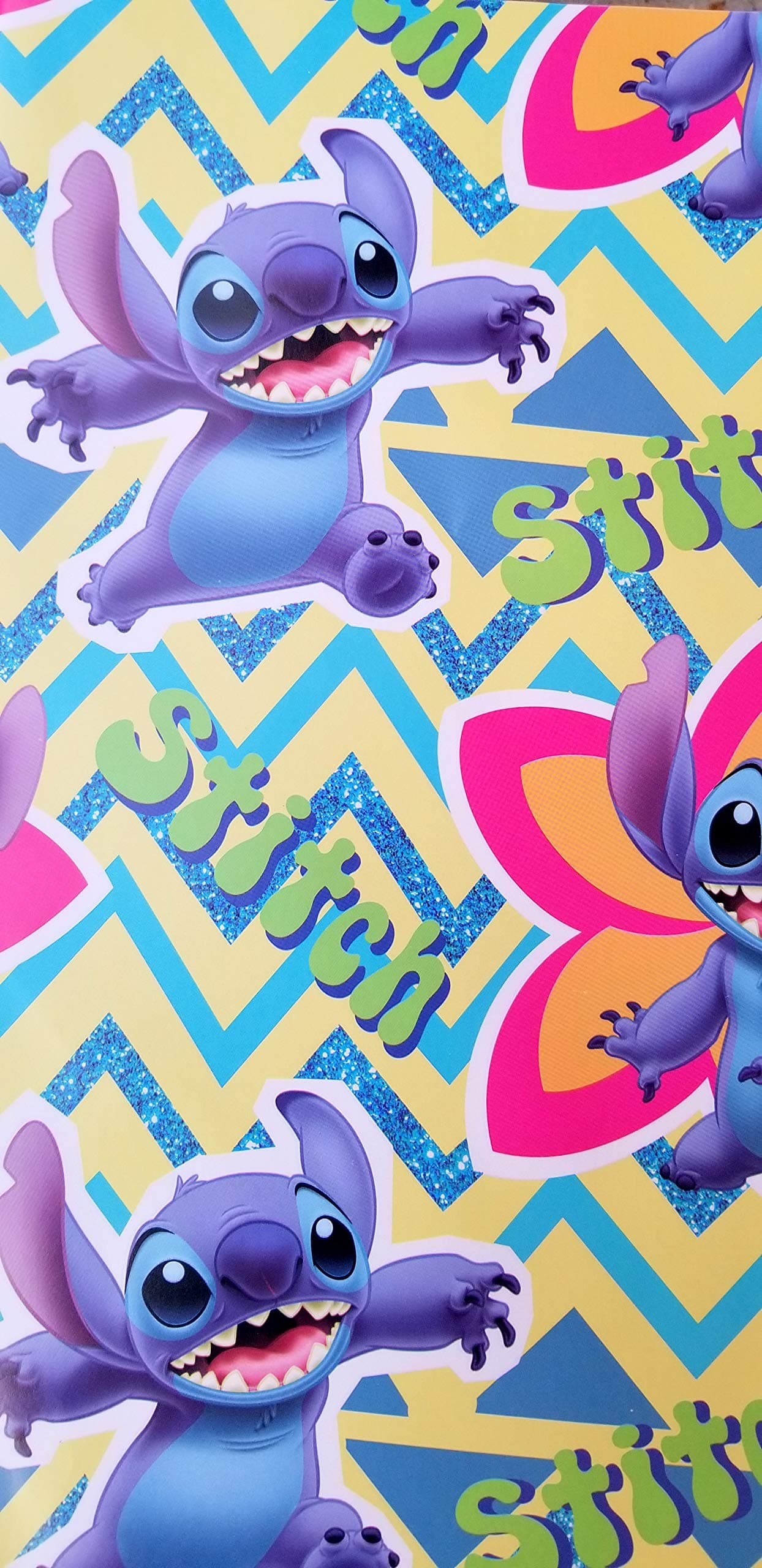 LILO AND STITCH Wrapping Wrap Paper 2-Sheets Party Gift Decoration Birthday HAWAII LAUA Beach Zig Zag