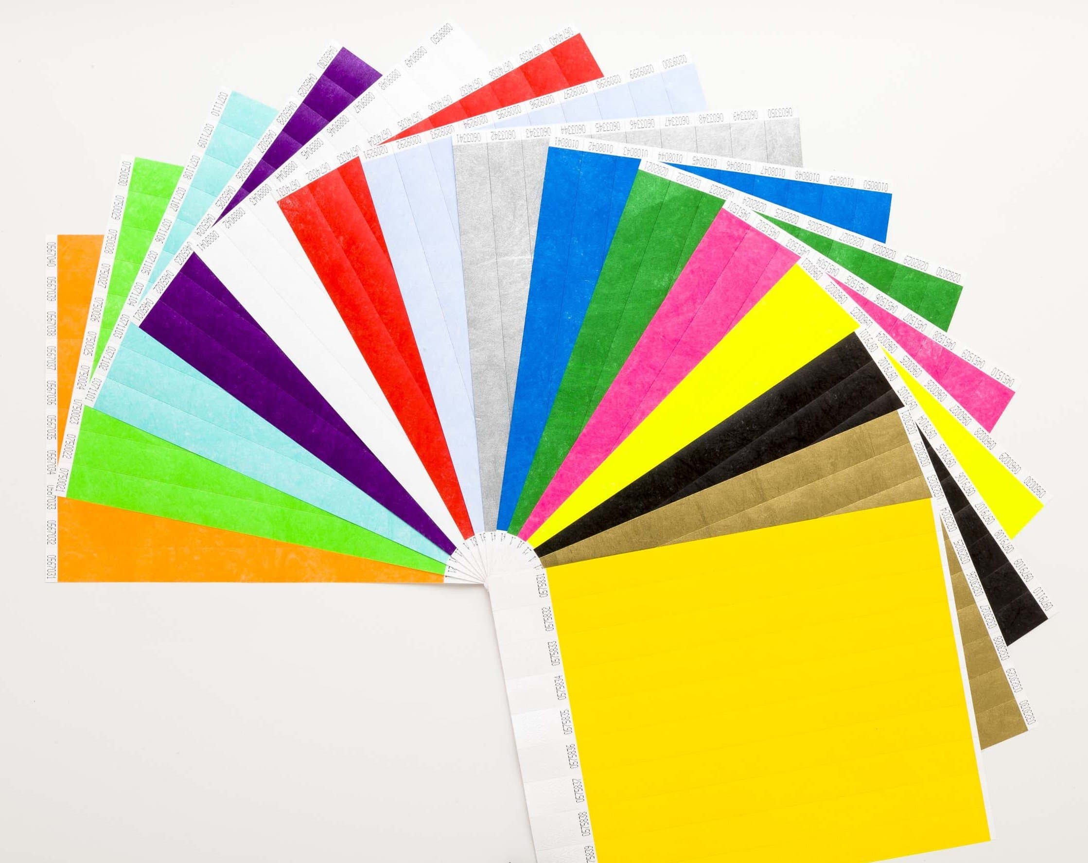 500 Tyvek security paper event wristbands