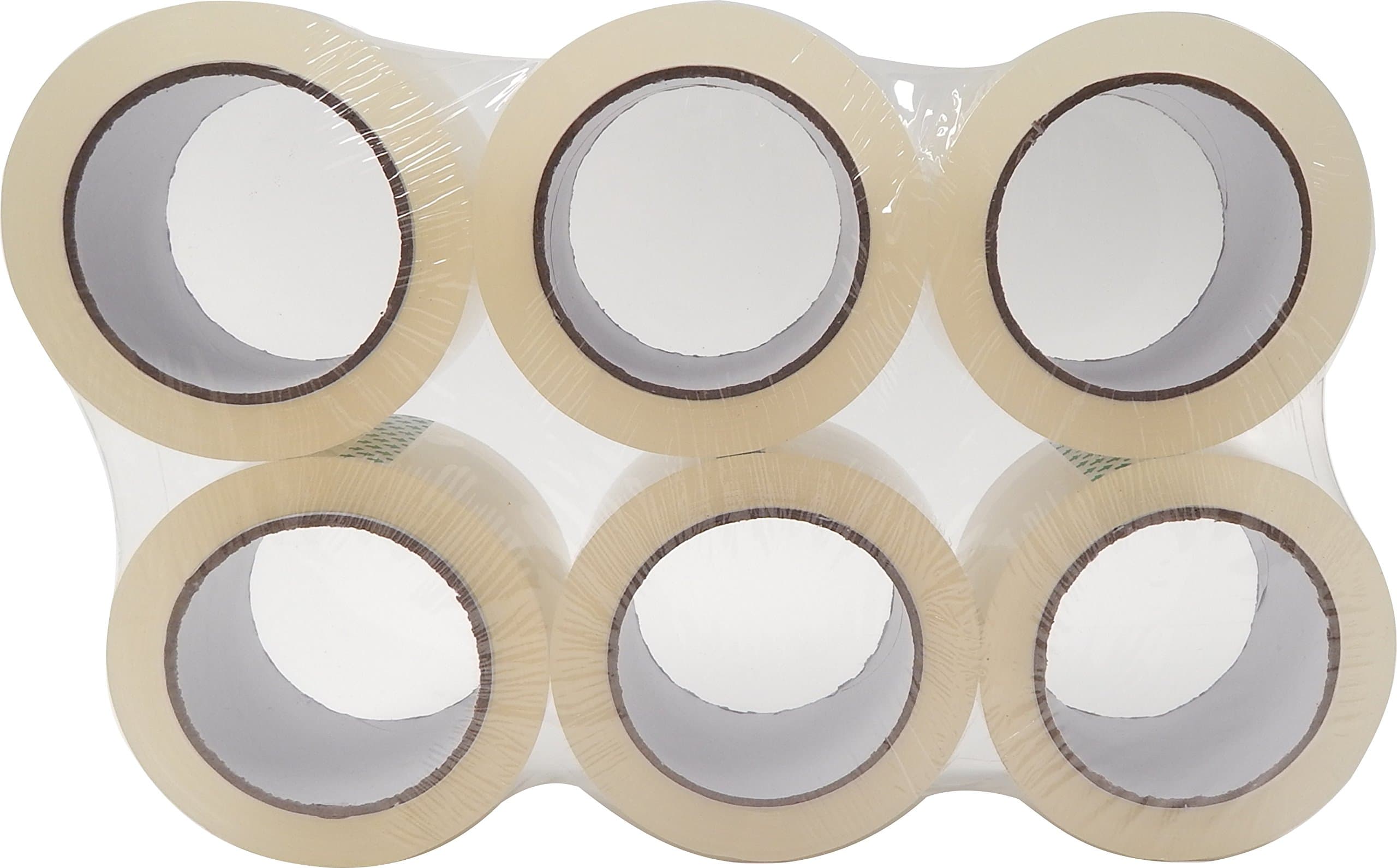 Easy Abrasives 7002 Packaging Tape, 3" Core, 2.6 mil, 1-7/8" x 164', Clear (Pack of 6)