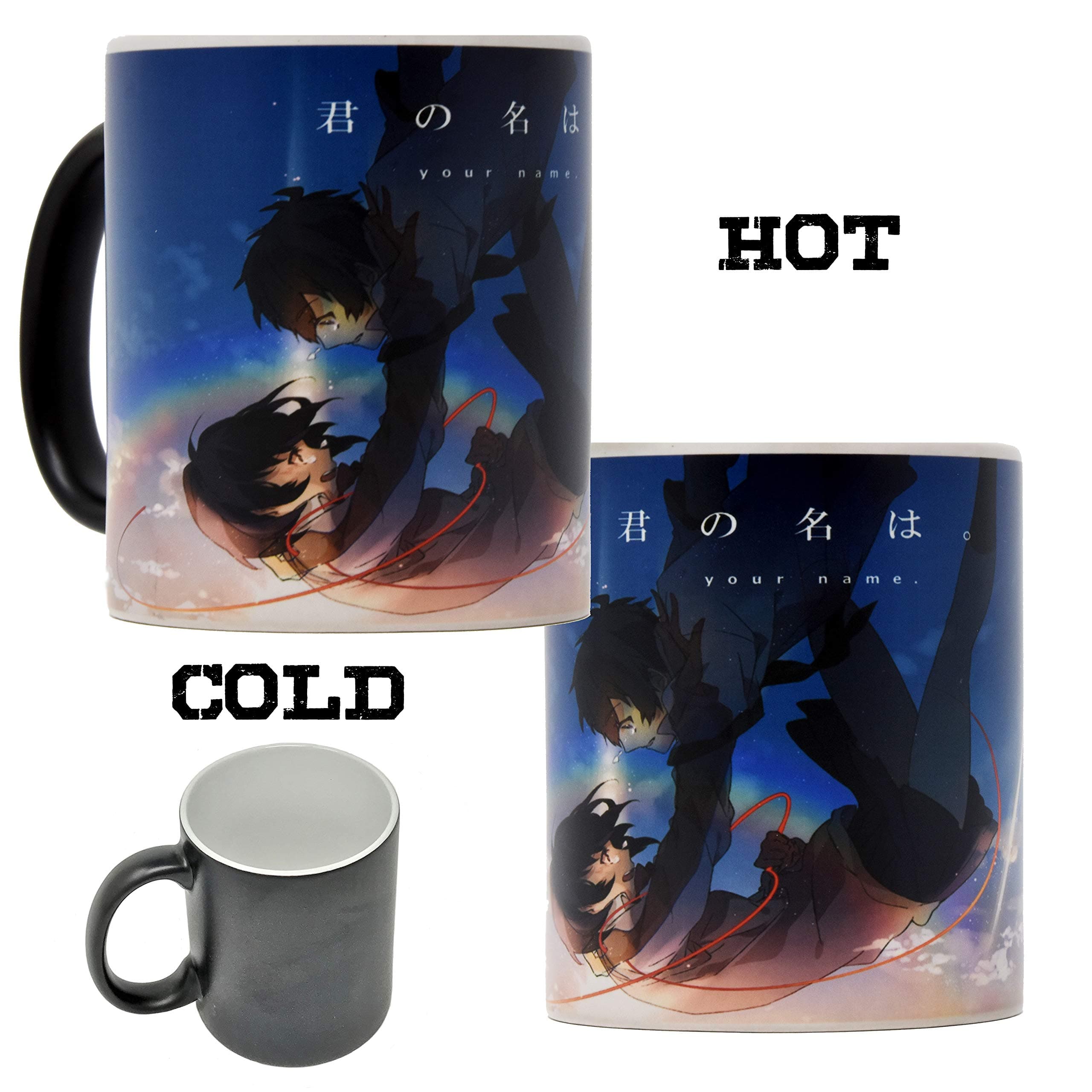 Your Name Heat Reactive Colour Changing Ceramic Coffee Mug Handmade Tea Cup Anime Gift. 300ml 10oz