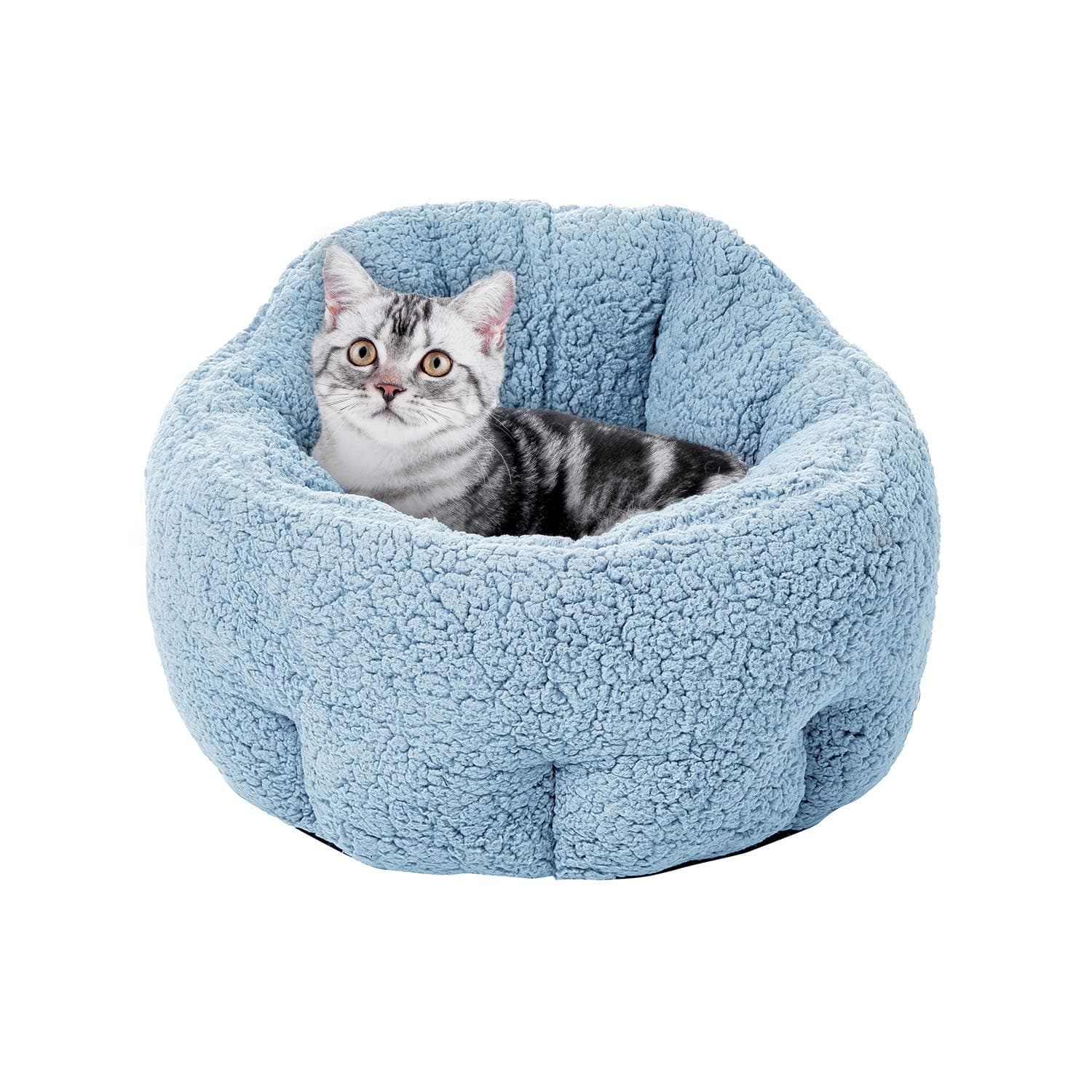 Tempcore Cat Bed for Indoor Cats, Machine Washable Cat Beds, Cat Beds for Indoor Cats or Small Dogs, Puppy, Kitty, Kitten, Rabbit, Anti-Slip & Water-Resistant Bottom