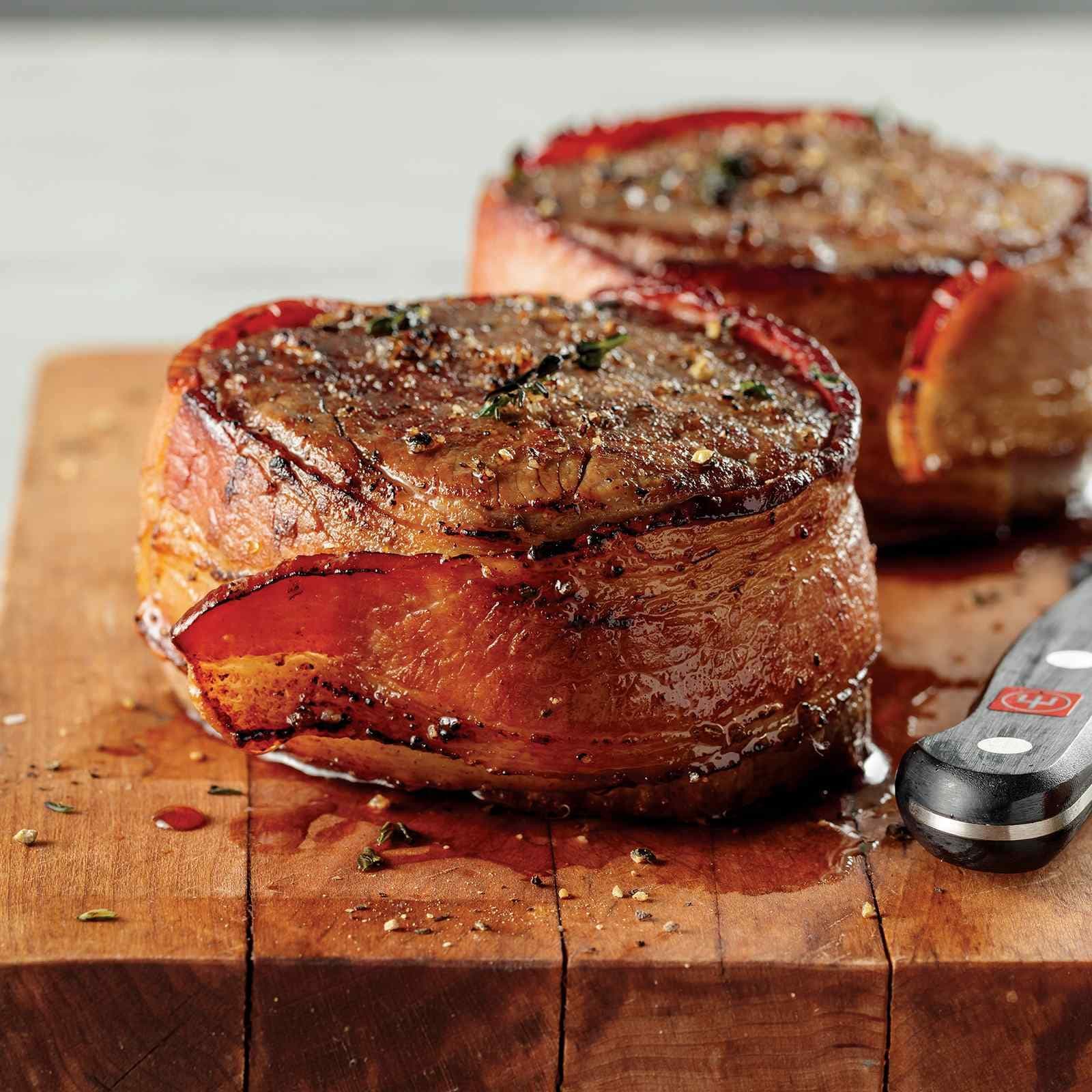 Omaha Steaks 2 (5 oz.) Bacon-Wrapped Filet Mignons
