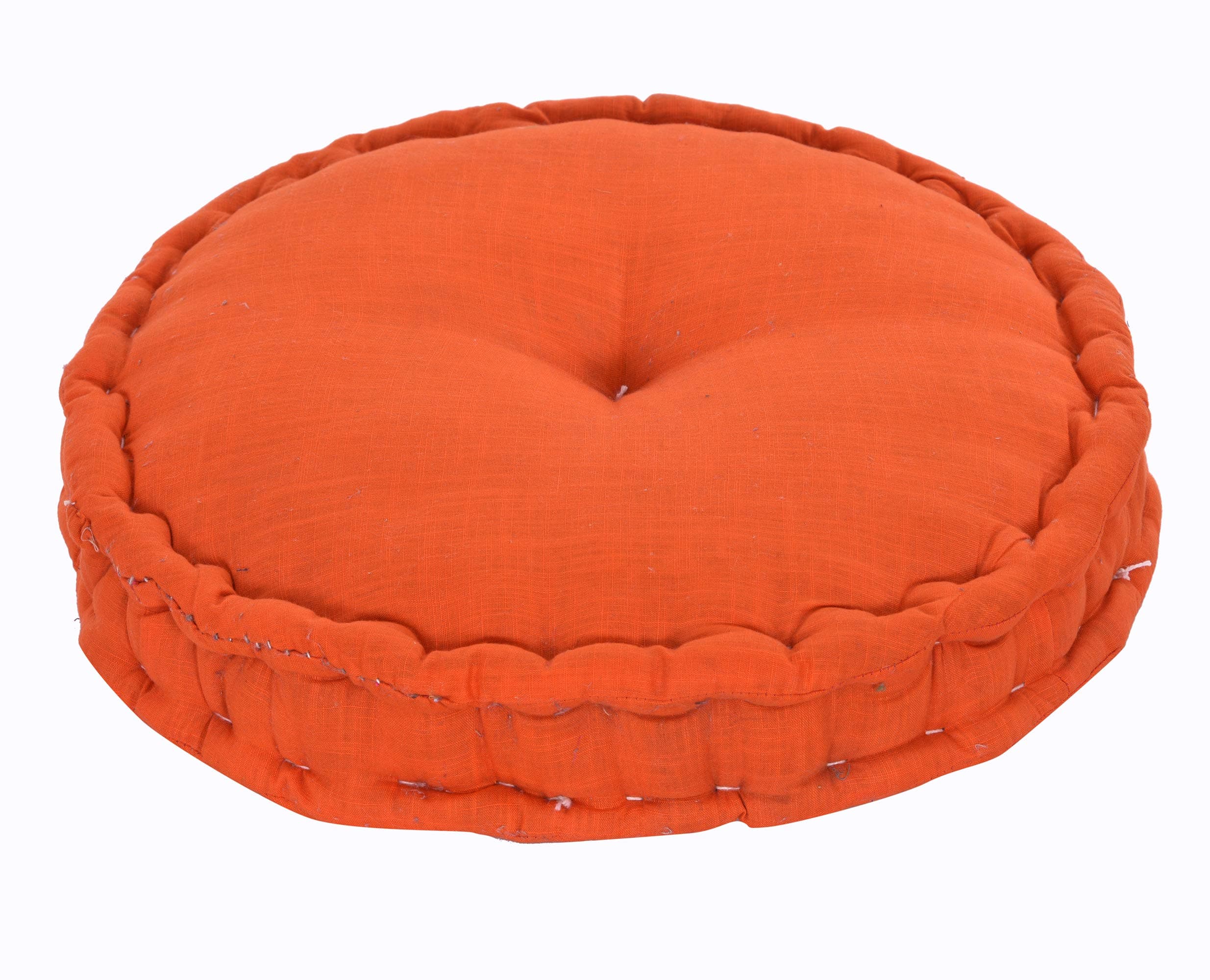 Retail Network Floor Cushions Large Size for Seating,Chair Muddees,Meditation,Yoga,Pooja,Guest (Orange)
