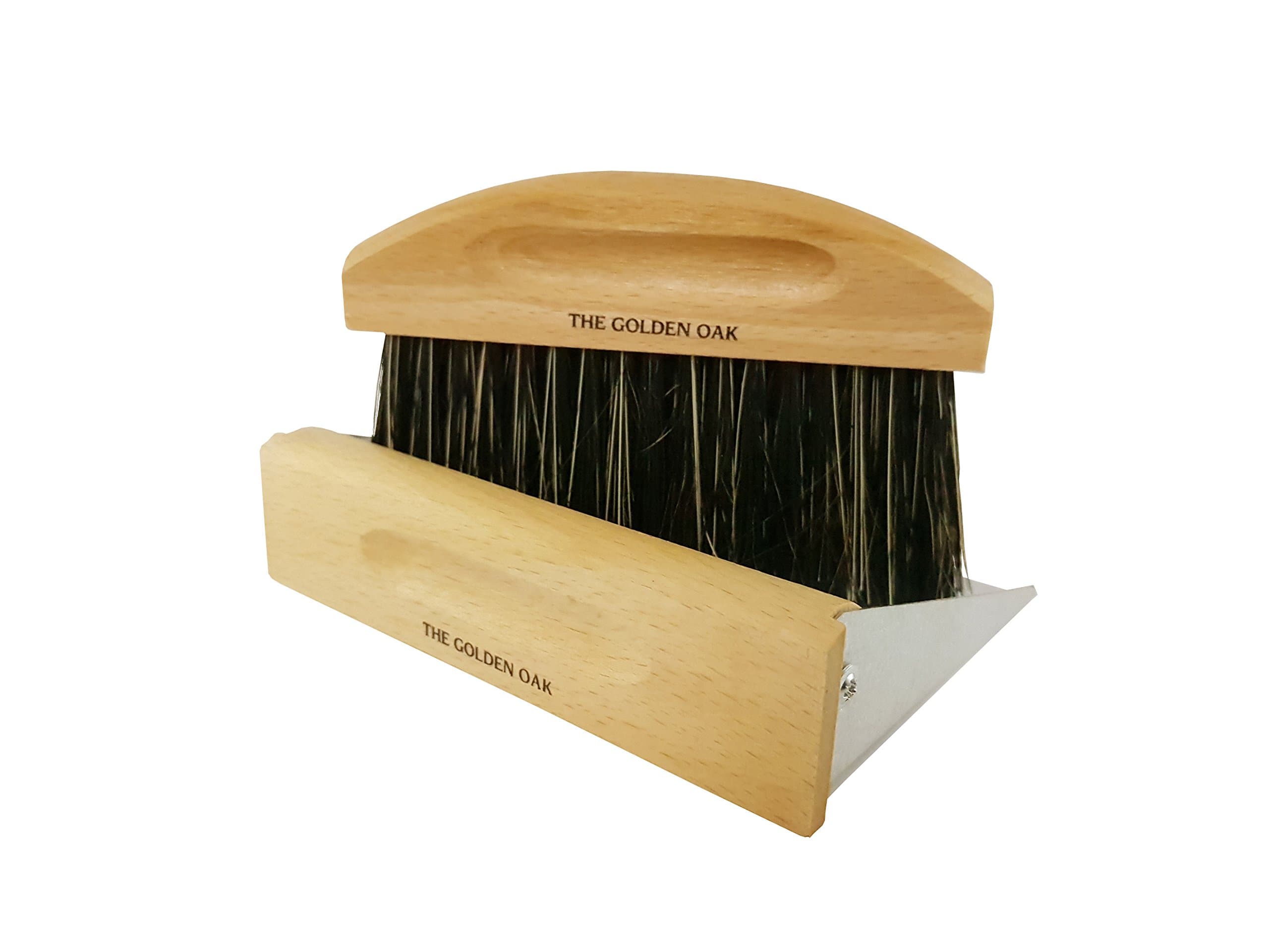 Wooden Table Top Dustpan and Brush Set
