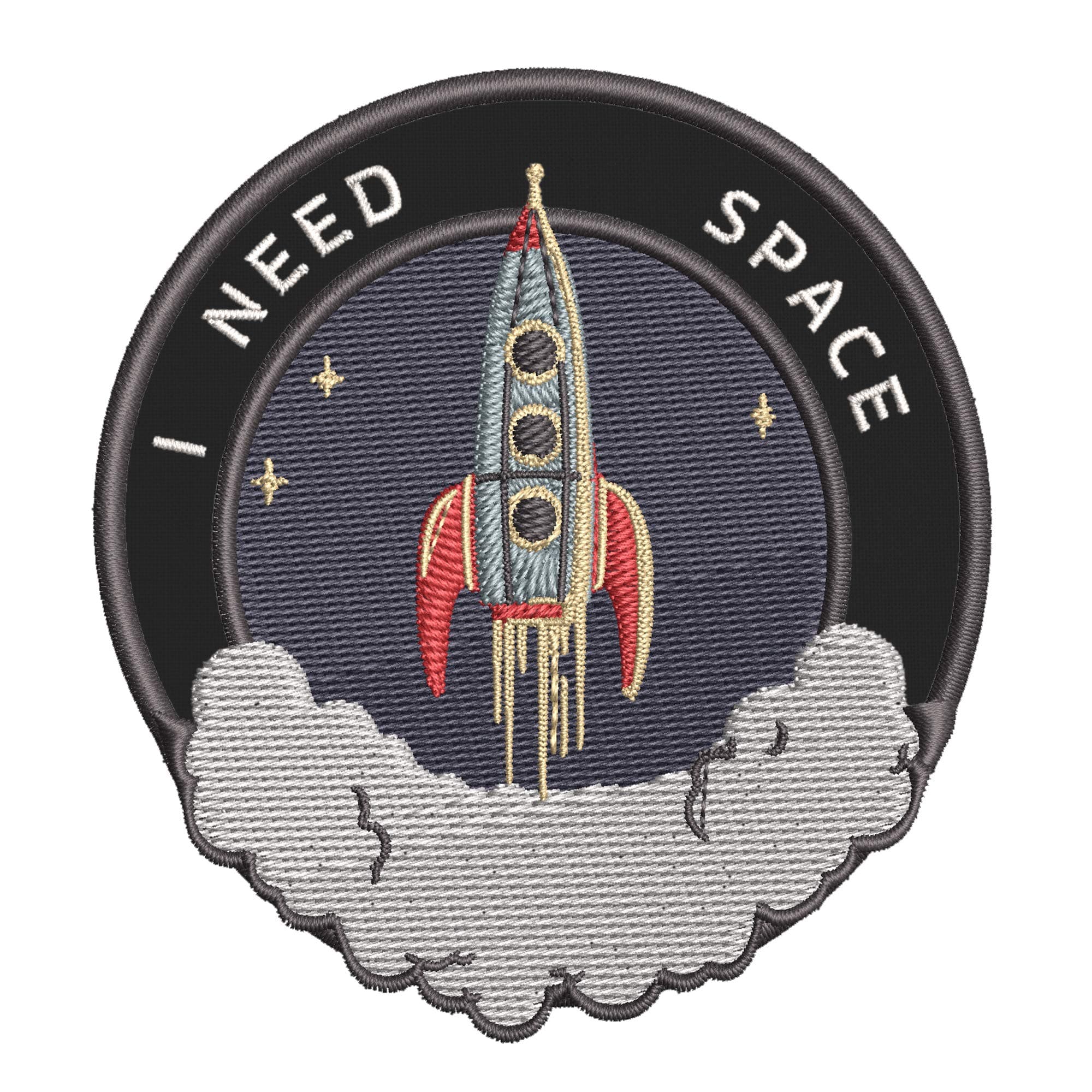 I Need Space Retro Embroidered Premium Patch DIY Iron/Sew-on Decorative NASA Planets Rocket Shuttle Astronaut Mission Control Stargazer
