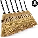 O-Cedar Heavy Duty Commercial 100% Corn Broom with Solid Wood Handle (Pack - 6)
