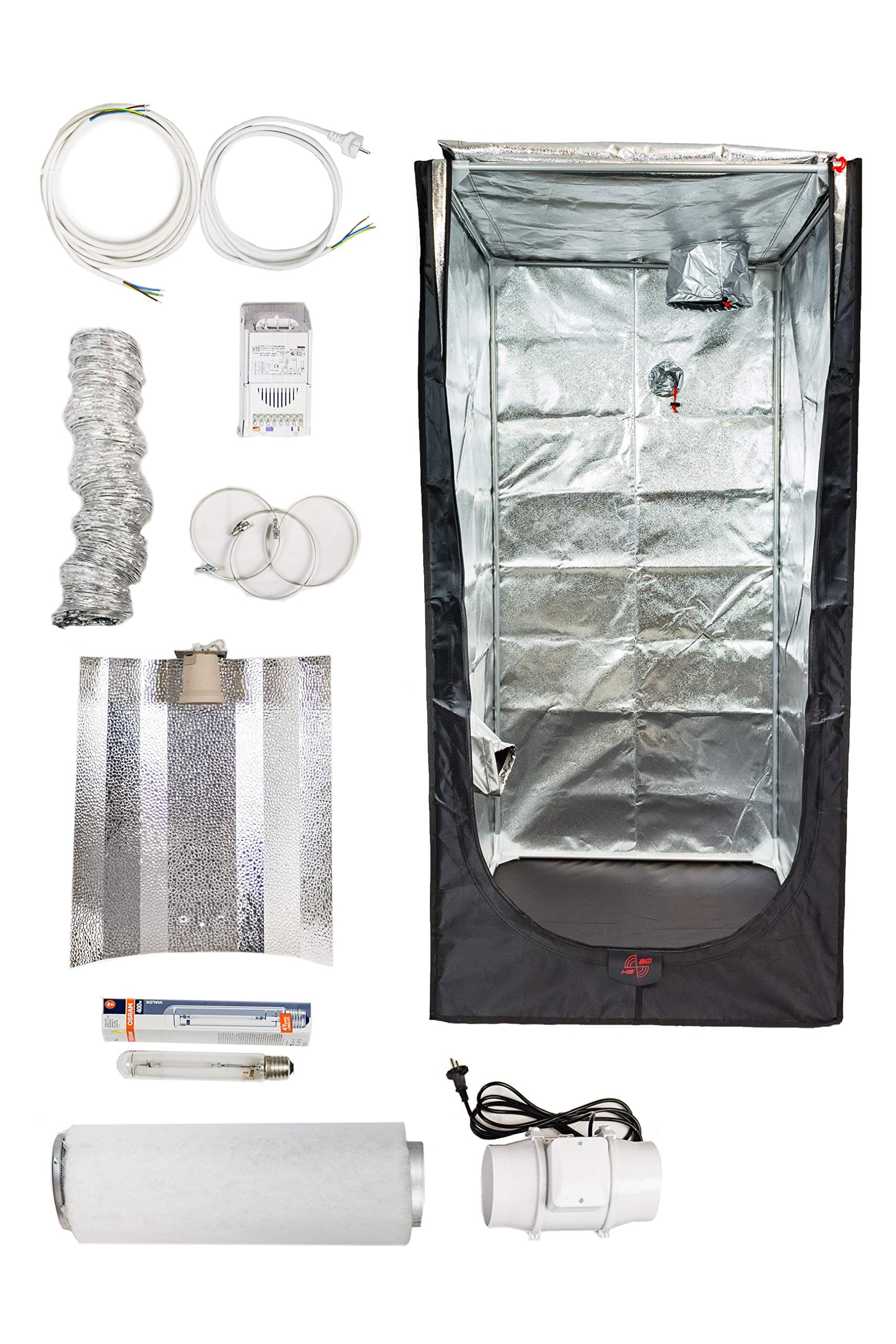 Weedness Growbox Complete Set 1000 Watt Basic Anbau - Grow-Box 150x150x200 Homebox Grow-Set Growing Tent Growschrank Grow Tent