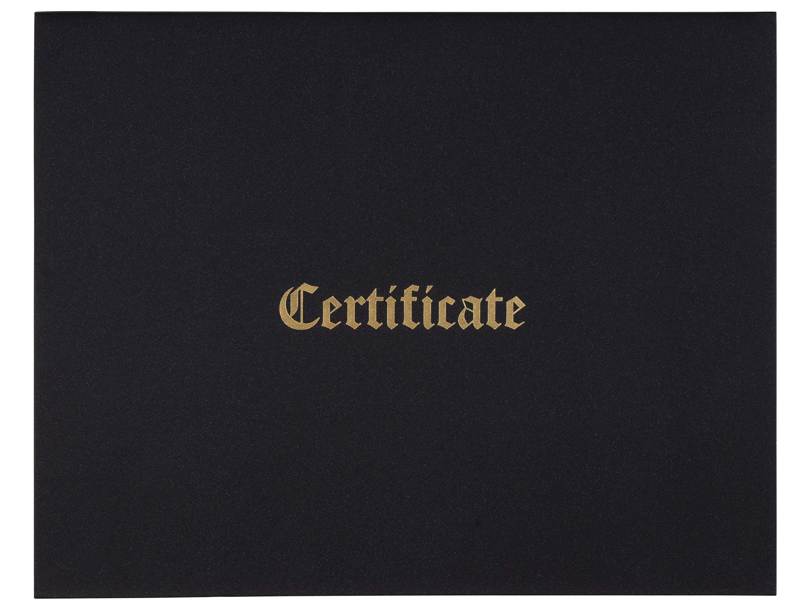 Document Cover, Certificate Holders (Black, 11.5 x 9 in)