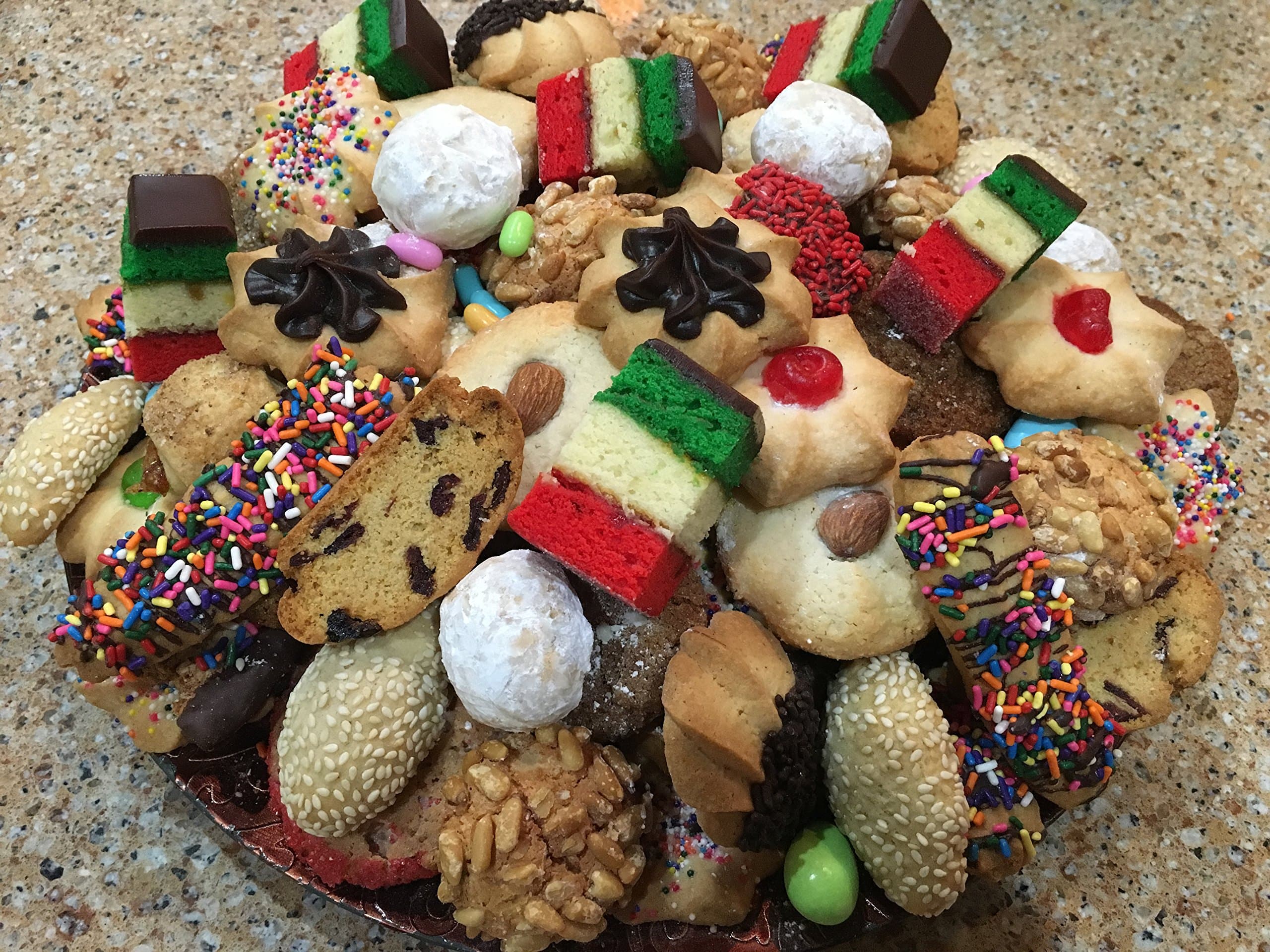 Italian cookies, assorted 2 lb tin gift box