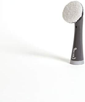 Rubbermaid Cleaning Power Electric Scrub Brush Microfiber Refill Kit, 15 Pack, Red and Gray, Multi-Purpose Scrub Brush Refills Compatible with Rubbermaid Power Scrubber