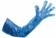 Polythene Gauntlets, Blue, Pack of 50