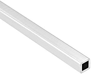 uxcell 6063 Aluminum Square Tube, 6mmx6mmx1mm Wall Thickness 200mm Length Seamless Straight Pipe Tubing 4 Pcs