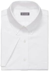 Van Heusen Men's Men's Short Sleeve Oxford Dress Shirt Dress Shirt (Pack of 1)