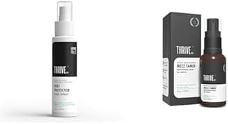 ThriveCo Pro Hair Styling Kit - HEAT PROTECTOR HAIR SPRAY (150ml) + Frizz Tamer (xxml)| With Up To 480°F Heat Protection | 12+ HOURS SHINE | Instantly Reduces Frizz & Flyaways