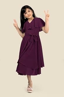 Fashion Dream Girl's Fit And Flare Calf Length Dress