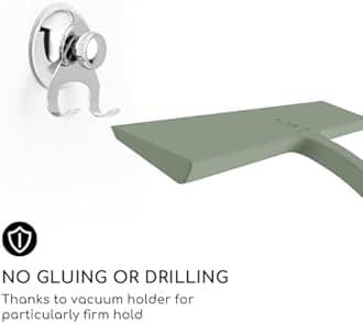 GÜTEWERK Shower Squeegee for Glass Doors, Silicone Window Squeegee, Bathroom and Glass Cleaning - Green - 9 Inch